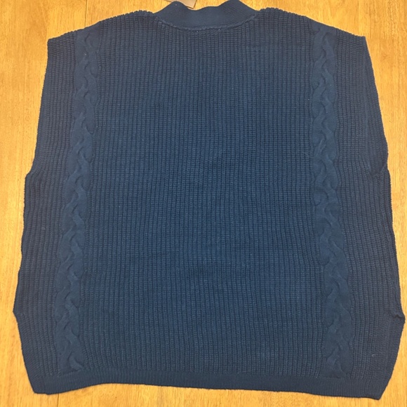 Peacock blue J. Jill sweater vest, size Small Petite - Picture 2 of 5